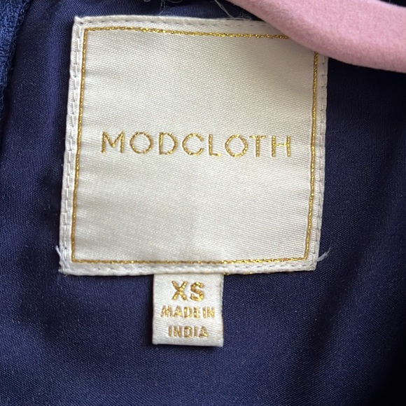 Modcloth Always Lovely Lace Embroidered Beaded Floral Dress A-Line Blue size XS - Picture 3 of 16